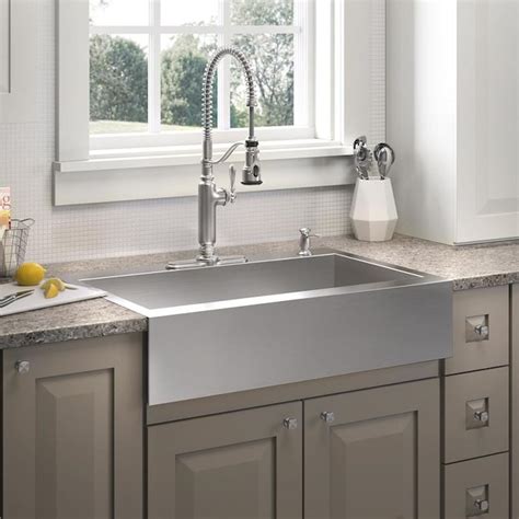 stinless steel apron sink walnut cabinets|farmhouse vault apron front sink.